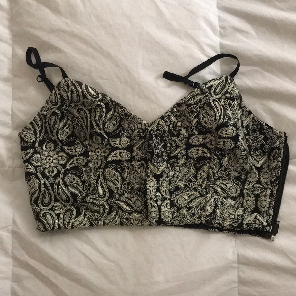 Urban Outfitters Embroidered Bralette / Crop Top